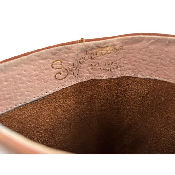 Seychelles Tall Block Heel Boots Western Boho Cognac Southwestern Size 8 - Picture 10 of 16